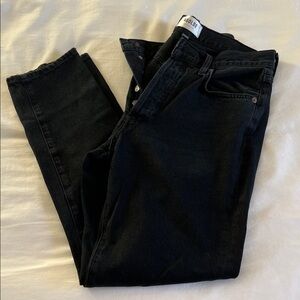 Agolde Black Straight Leg Jeans